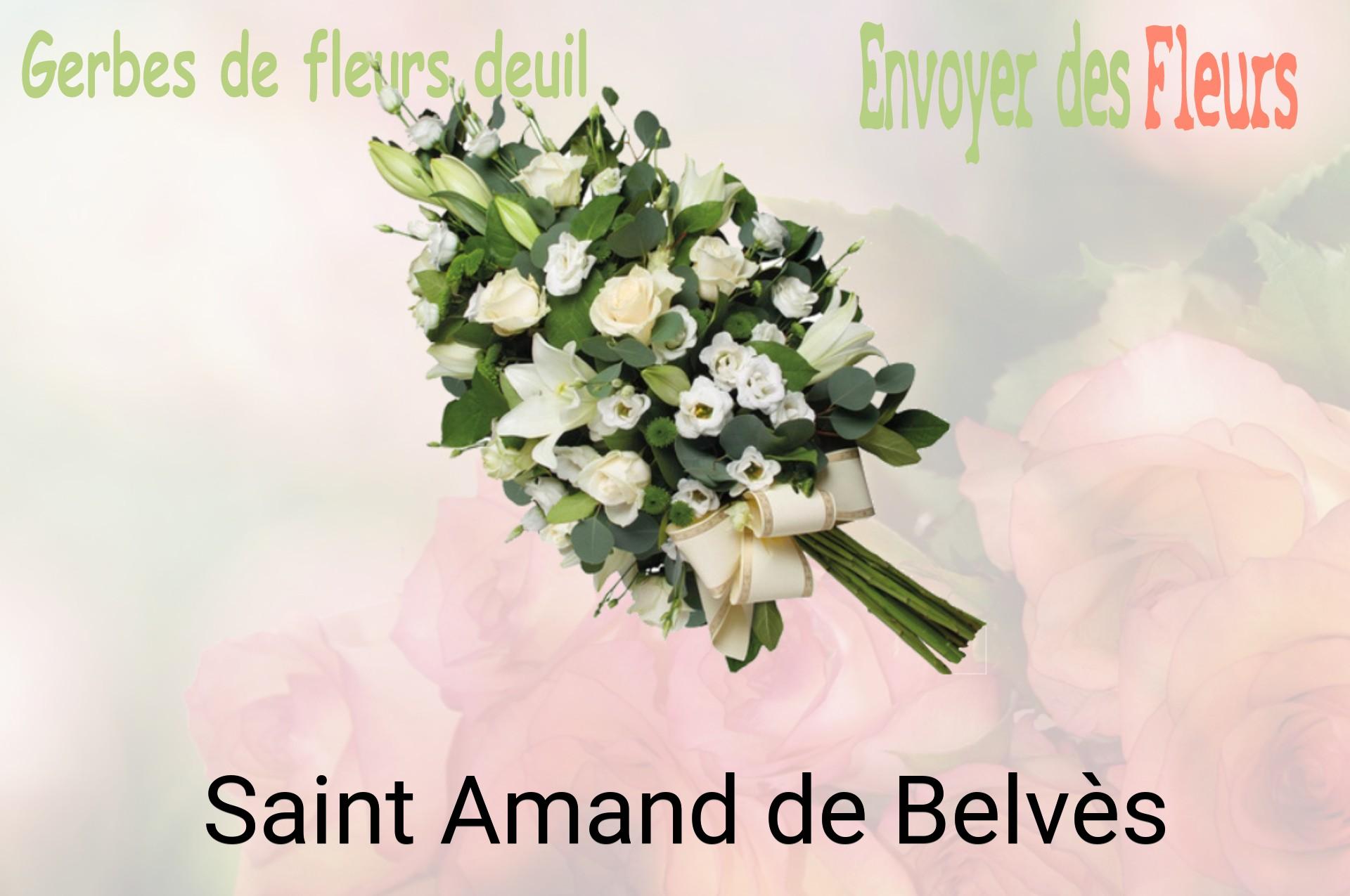 Gerbe de fleurs de deuil livrée à Saint-Amand-de-Belvès